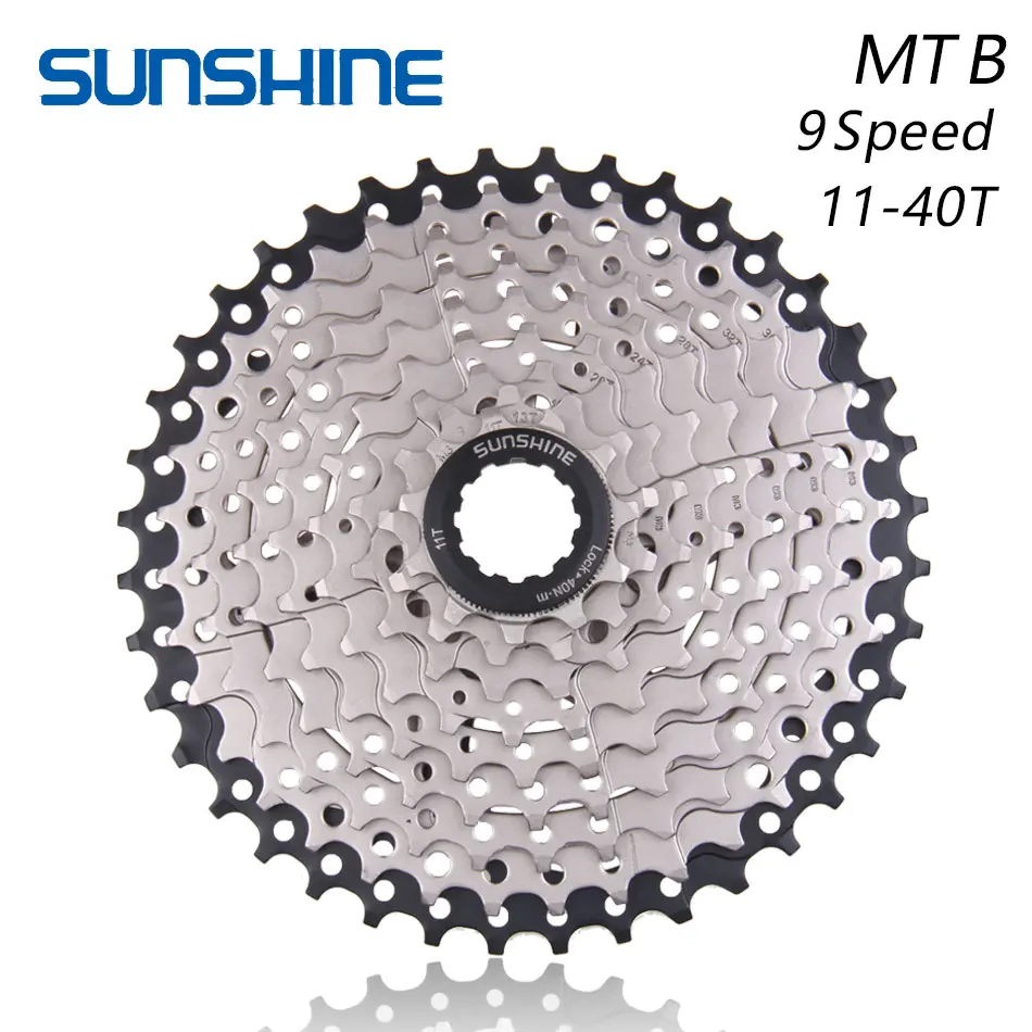 9S 11-40T SUNSHINE 9 S 11-40T свободные колеса MTB велосипед маховик 9 скоростей кассета маховик 11-40T совместим с частями SHIMANO M390 M3000 - Цвет: 9S 11-40T