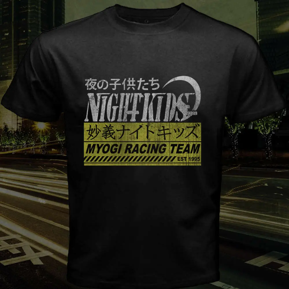 Myogi Night Kids Nakazato Initial D Drifting Team Аниме Манга Япония Тофу R32 дизайнерская мужская летняя классная забавная футболка для фитнеса