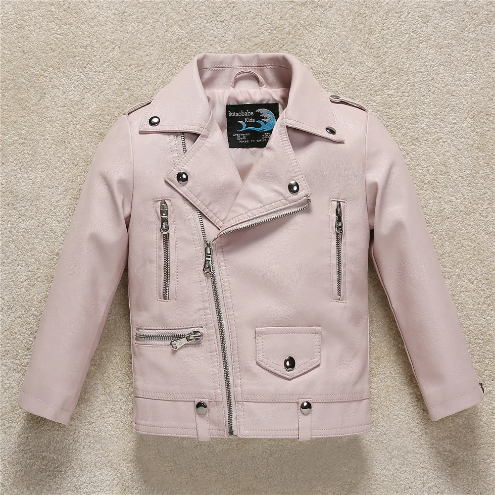 2018 Spring New Fashion Girl Leather Coat Jacket High Quality Children PU Leather Jacket Boys Autumn Jackets Casual Outerwear цена 2018 Spring New Fashion Girl Leather Coat Jacket High Quality Children PU Leather Jacket Boys Autumn Jackets Casual Outerwear цены онлайн