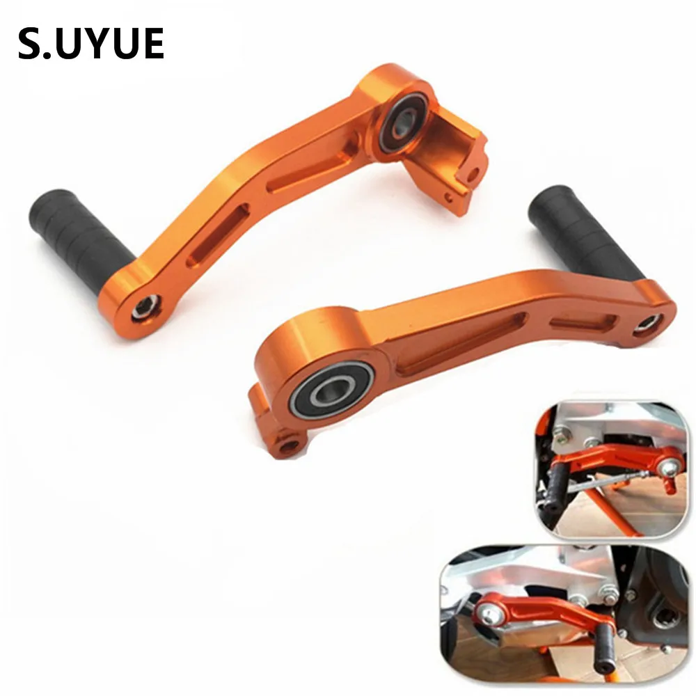1Pair Orange Motorcycle CNC Alu Brake Clutch Gear Pedal Levers for KTM