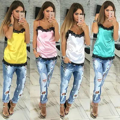 

2018 New Sexy Womens Summer Vest Top Sleeveless Blouse Casual Tank Tops NEW 15