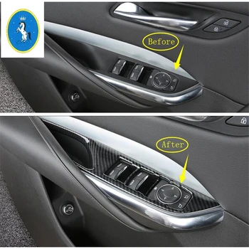 

Yimaautotrims Auto Accessory Inner Door Armrest Window Glass Lift Button Panel Cover Trim Kit For Cadillac XT4 2019 2020