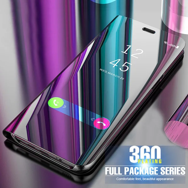 Прозрачный умный зеркальный флип-чехол для телефона LG G8 V40 зеркальная Кожаная