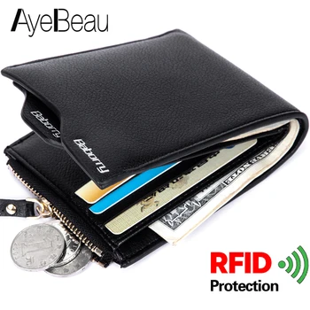 

Men Wallet Male Purse Coin RFID For Walet Partmone Kashelek Portmann Money Bag Vallet Klachi Kashelki Partmane Koshelok Koshilek