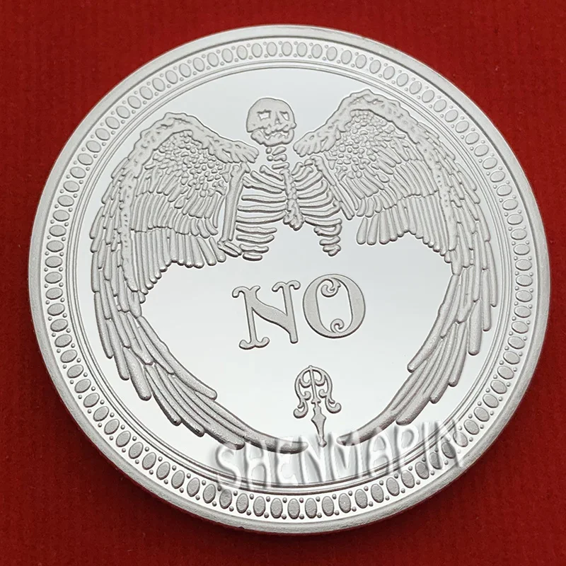 "Да и нет" да нет культуры художественное решение памятная монета трехмерный Ретро узор серебряные коллекционные монеты Солнце Луна монета