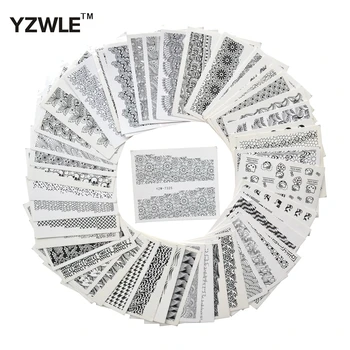 

YZWLE 50 Sheets DIY Decals Nails Art Water Transfer Printing Stickers Accessories For Manicure Salon