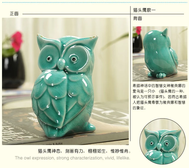 Owl Animal Figurine Modern Craft Kitchen miniature – Kitchen Groups