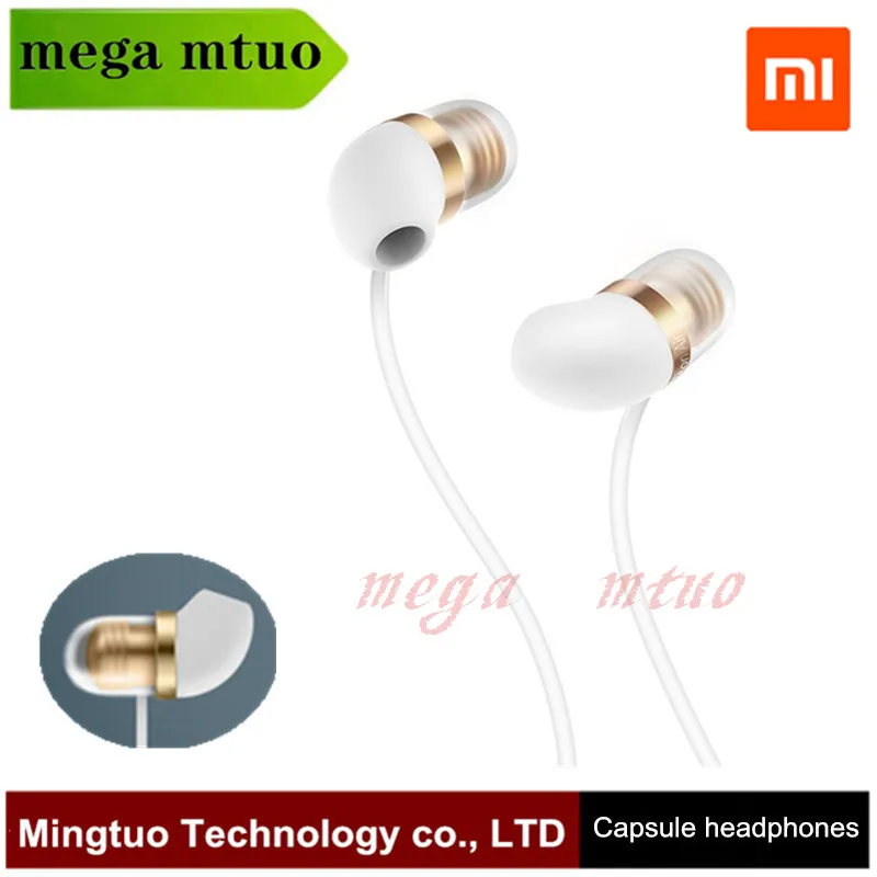 Original Xiaomi Capsule Earphone Silicone Earbuds 45 degree In Ear Angle Hand Free with Micropone 3