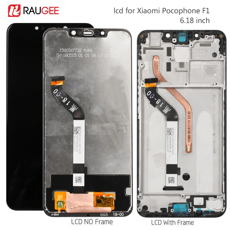 

For Xiaomi Pocophone F1 lcd Display Touch Screen Digitizer Replacement For Pocophone F1 poco f1 tested lcd screen parts 6.18