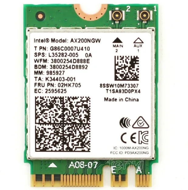 Адаптер для Intel AX200 NGFF Wifi 6 Bluetooth 5 0 карта AX200NGW 802.11ac/ax Двухдиапазонная Беспроводная