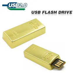 USB флэш-накопитель Последние Дизайн, Золотые прутки USB 2,0 флэш-накопитель Stick U диск 8 ГБ 16 ГБ 32 ГБ 64 ГБ 128 ГБ флешки