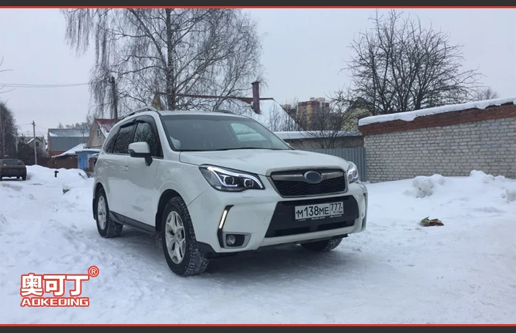 AKD Тюнинг автомобилей Фара для Subaru Forester 2016-2013 фары светодио дный DRL ходовые огни би-ксенон луч Противотуманные фары ангел глаза