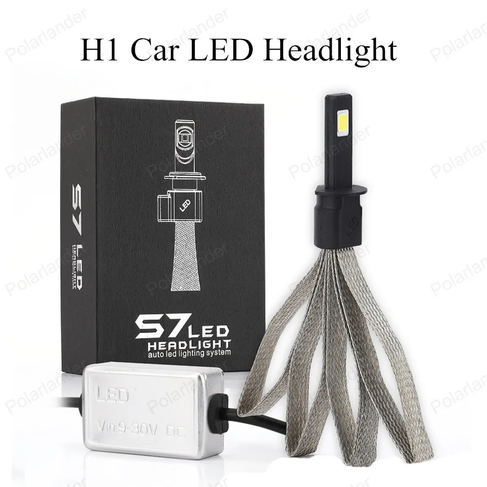 

S7 H1 LED CarHeadlight Fog Light 6000K Auto Headlamp Front Light Bulbs Driving Headlights 60W 3200LM for buick