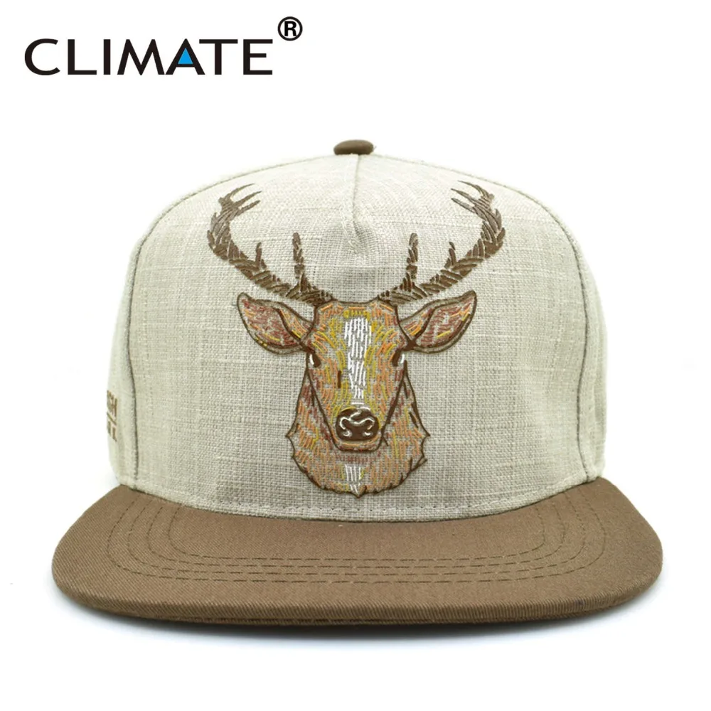 

CLIMATE 2017 New Spring Fashion Cool Elk Antler Cerf Deer Snapback Caps Hunting Man Women Adjustable Hiphop Snapback Hat Cap