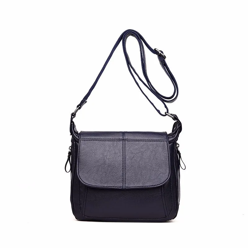 Женская сумка-мессенджер, сумки через плечо для женщин, кожаные сумки через плечо, винтажные сумки, высокое качество, женская сумка, новинка - Цвет: blue