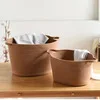 brown 46X30X30 Корзины для хранения в скандинавском стиле с хлопковой веревкой, тканая корзина для белья и грязной одежды ручной работы, большая детская игрушка, органайзер для мелочей - Цвет: brown 46X30X30