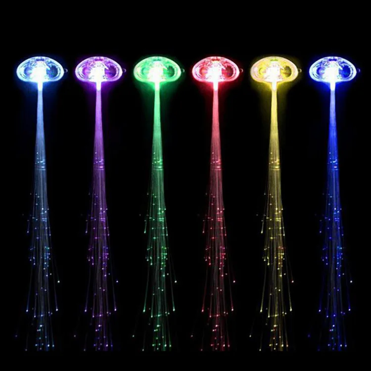 5pcs LED Wigs Glow In Dark Flash Ligth Hair Braid Clip Hairpin Kids Holiday Birthday Party Toy Gift Funny Luminous Ring Kids Toy