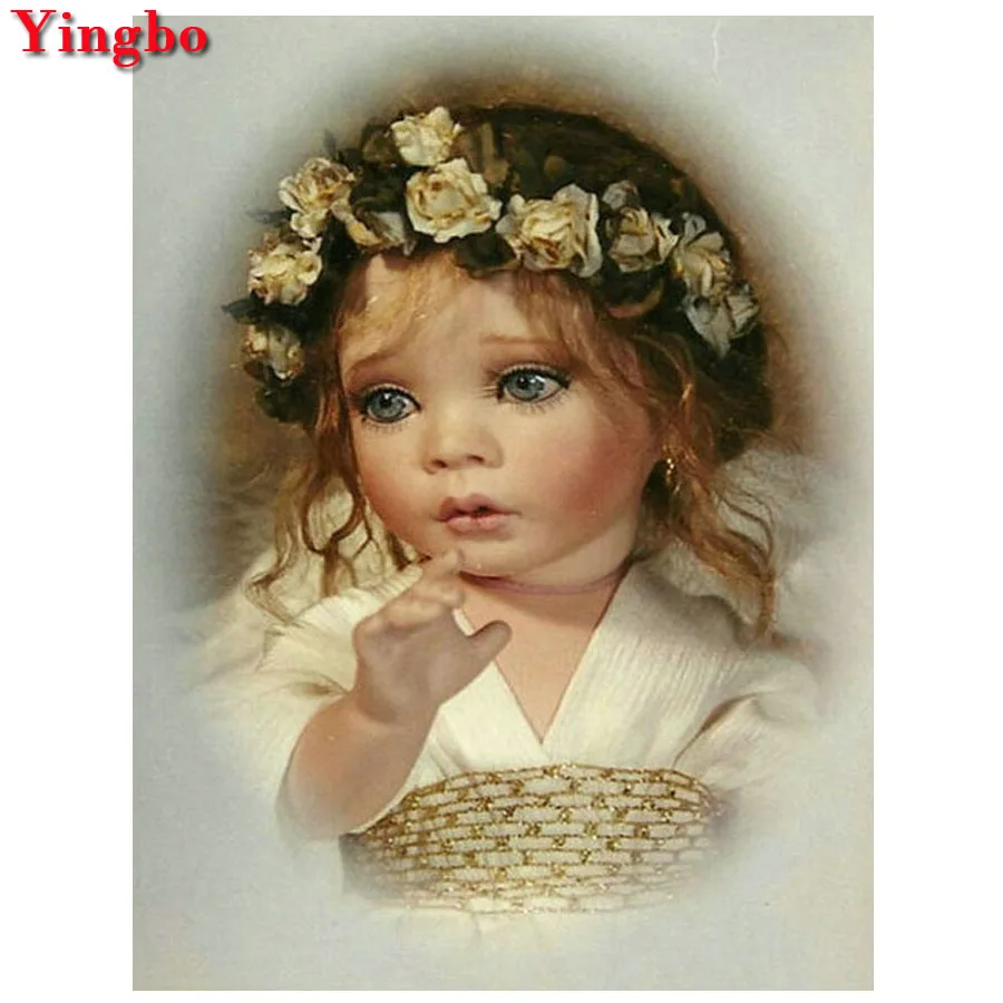 Full square round diamond embroidery cartoon girl diamond painting cross-stitch diy 5d diamond mosaic 3d picture of rhinestones 副本