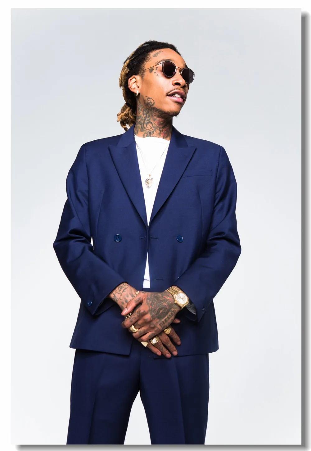 Пользовательские холст Настенный декор Рэппер Wiz Khalifa плакат Настенная Наклейка