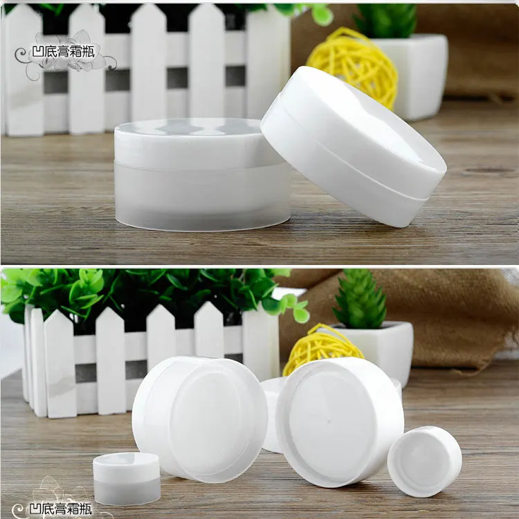 

3Pcs Empty Cosmetic Jar Pots Makeup Tool Face Skin Cream Container Refillable Bottles Plastic Small Sample Nail Powder Case