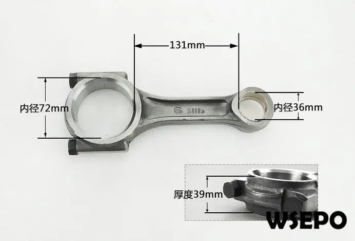 

OEM Quality! Connecting Rod Assy for L24 4 Stroke Single Cylinder Small Water Cooled Diesel Engine