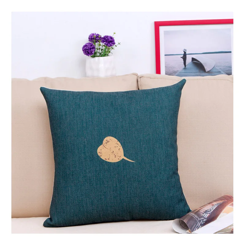 أفضل بيع الكتان غطاء وسادة اللوحة نمط الديكور غرفة نوم المخدة المنزل غطاء الوسادة كنبة مكتب 45x45 CM