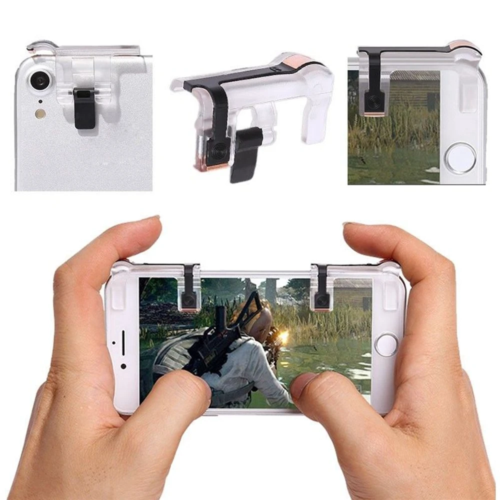 

1 Pair Gaming Trigger Fire Button Aim Key For Smart Phone Mobile Game L1R1 Shooter Controller PUBG V5.0 Left/Right