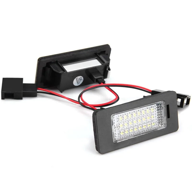 2x Audi A1 8XA Bright Xenon White 3SMD LED Canbus Number Plate Light Bulbs