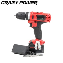 CRAZY POWER 21V Rechargeable Battery Electric Drill Electric Screwdriver Parafusadeira Furadeira Cordless Screwdriver Tool TA356