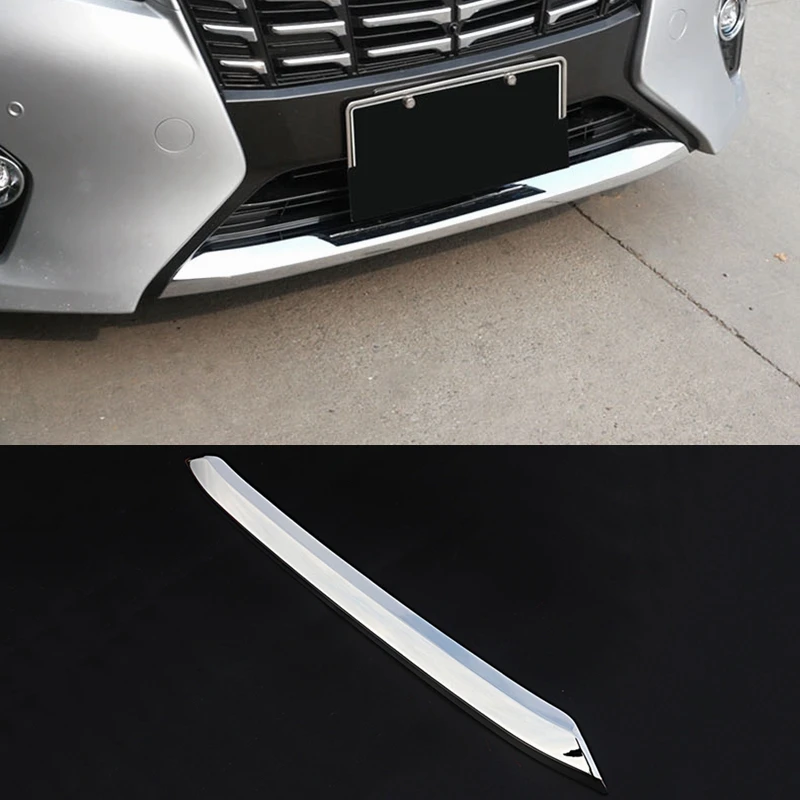 

MONTFORD ABS Chrome Front Bottom Bumper Protection Hood Lower Grille Cover Trim Strip For Toyota Alphard Vellfire 2016 2017 2018