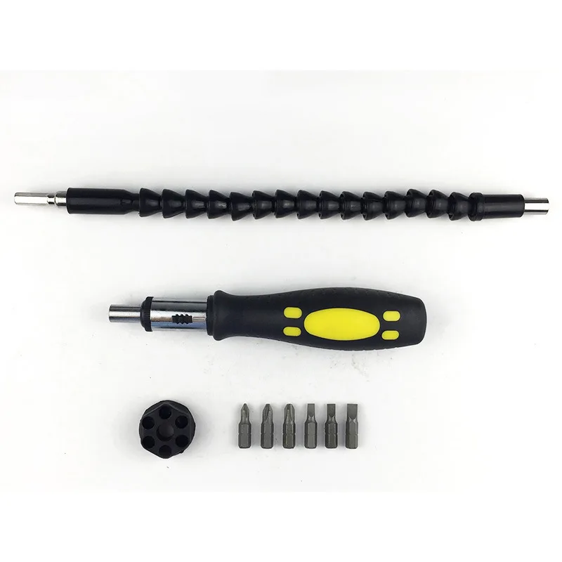 Snake Drill Bit Extender Extends reach up to 12 inches with Ratchet