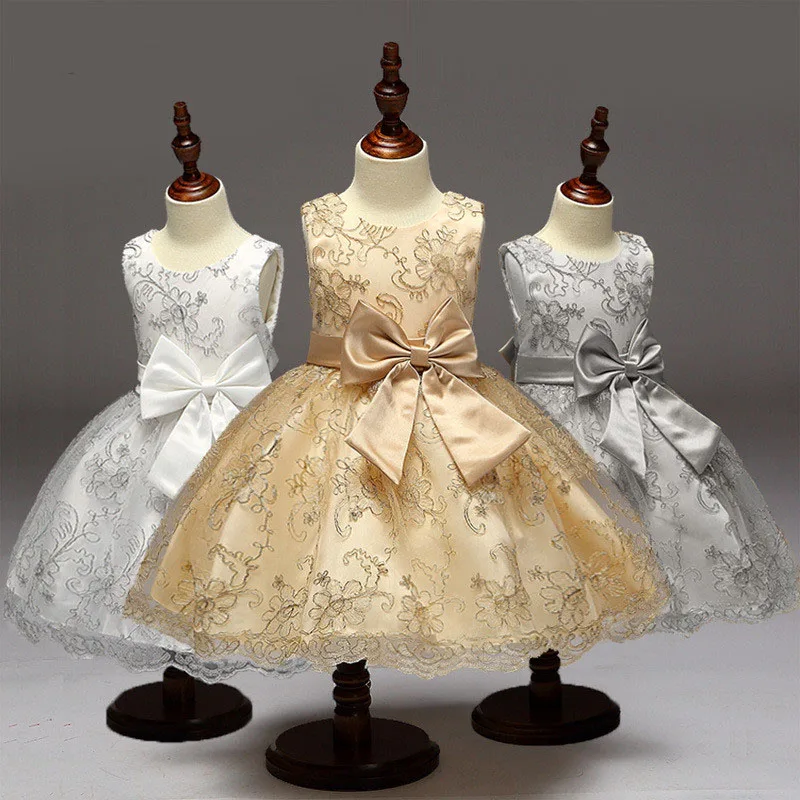 Новое летнее платье с цветочным принтом и бантом для девочек платья принцессы без рукавов с цветочным рисунком для свадебной вечеринки костюм для малышей от 2 до 8 лет vestido