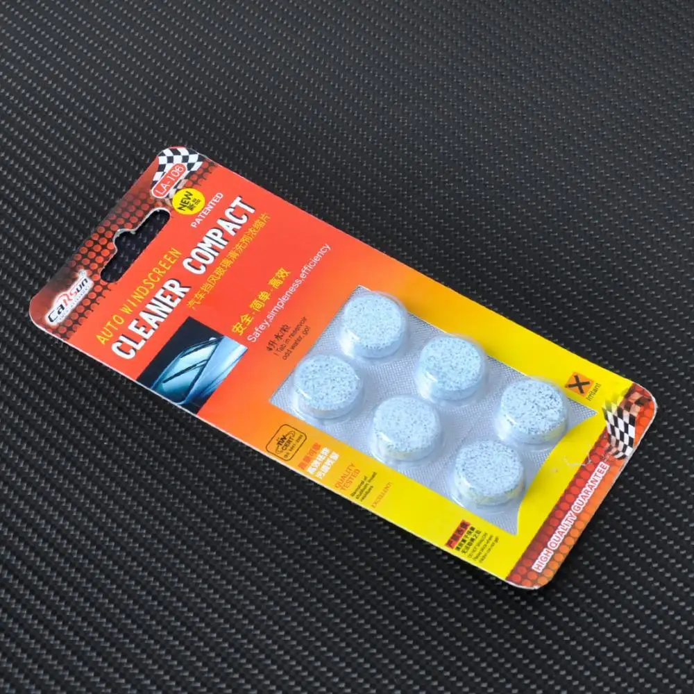 6Pcs Car Windshield Glassic Effervescent Tablets Detergent Auto Windshield Wash Solid Wiper Cleaner car seat cleaner detergent
