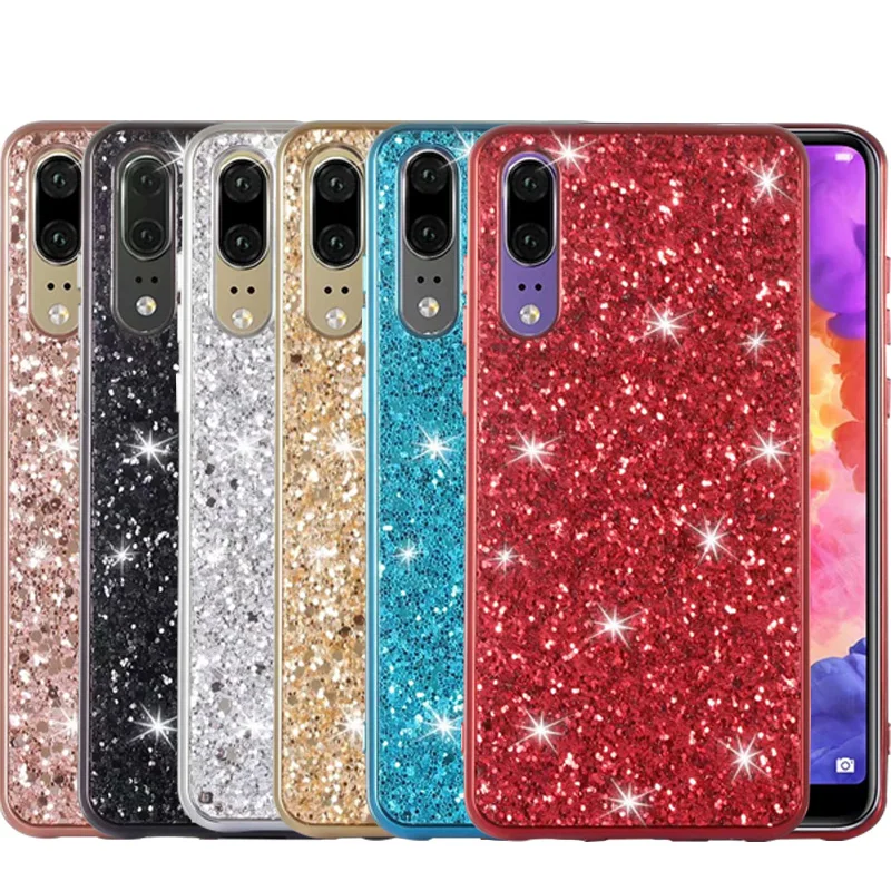 

For Huawei P20 Pro Case Bling Glitter Sequins soft Phone Case For Coque Huawei P20 Lite P 20 cover nova 3e capa cover fundas