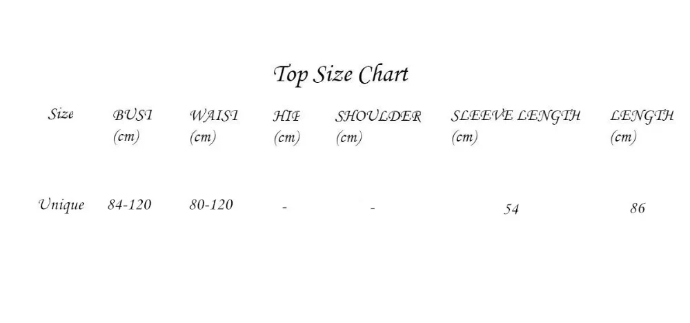 top size