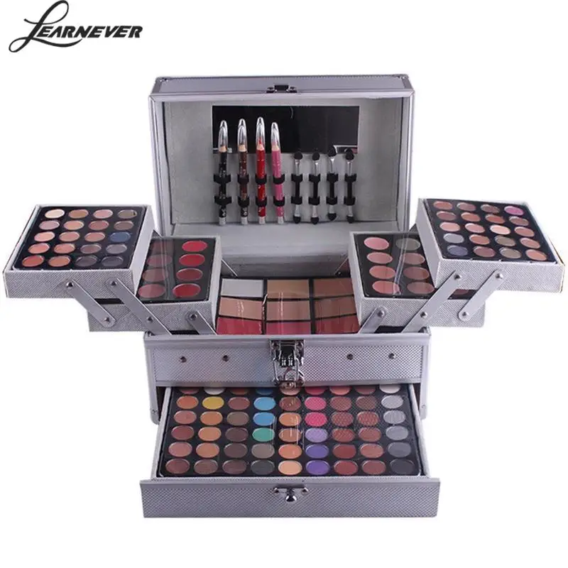 

Pro Artist Makeup Case Set Eyeshadow Pallete Lipstick Eyebrow Powder Lip Gloss Concealer Eyeliner Blush Professional Makeup Set