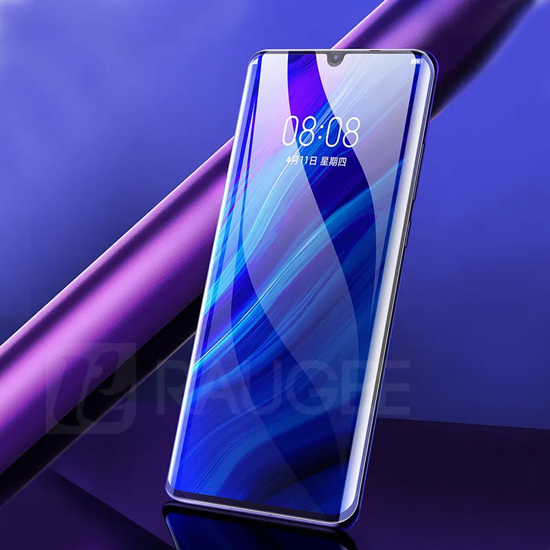 Raugee Glass For Huawei P30 Pro Tempered Glass Full Glue Scratchproof Screen Protector Film For Huawei P30 P 30 Lite Pro Glass