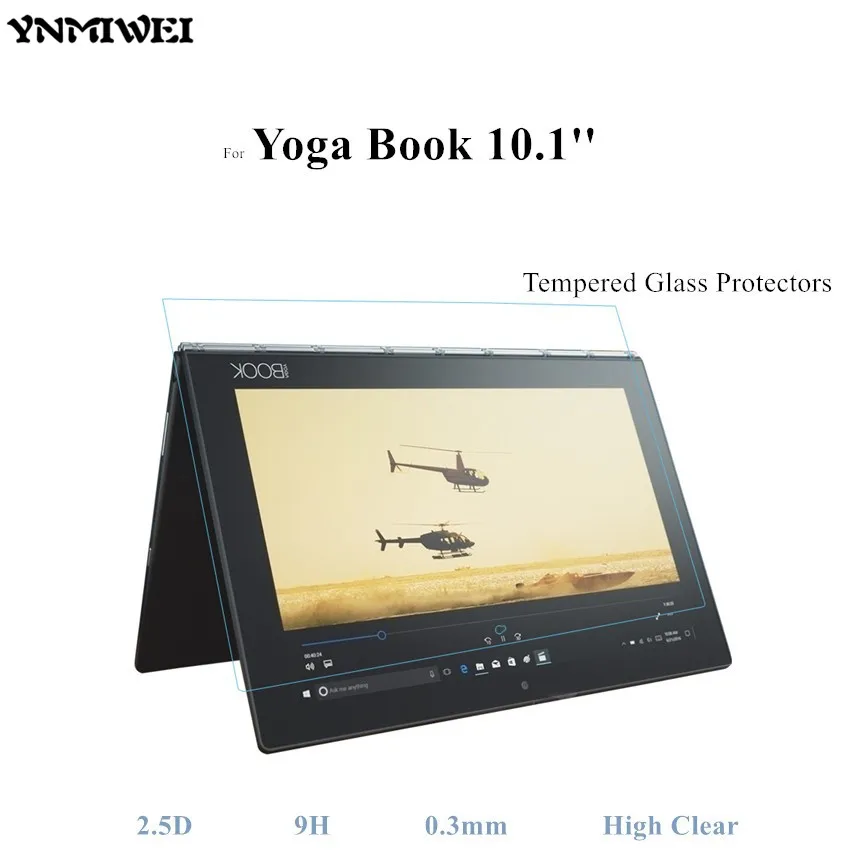 YNMIWEI For Yoga Book Glass Protector + Keyboard Glass Full Cover For Lenovo Yoga Book 10.1 YB1-X91