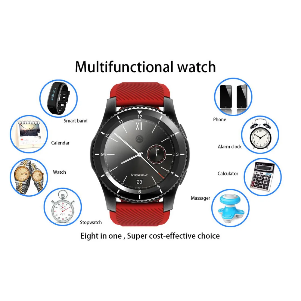 

Original DTNO.I No.1 G8 Smartwatch Bluetooth 4.0 SIM Call Message Reminder Heart Rate Monitor Smart watchs For IOS Android Phone