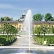 Fountain in a garden  Potsdam  Germany Poster Print (36 x 12)