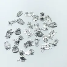 30pcs mixed batch Tibetan silver owl alloy pendant jewelry accessories diy handmade bracelet necklace jewelry 30pcs mixed batch Tibetan silver owl alloy pendant jewelry accessories diy handmade bracelet necklace jewelry