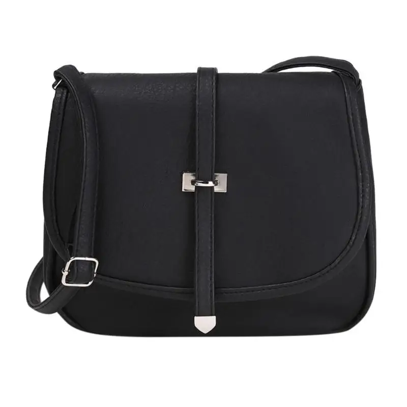 Ретро Модные маленькие кожаные сумки через плечо для женщин мини-сумка через плечо одноцветные сумки через плечо Bolsas - Цвет: Черный