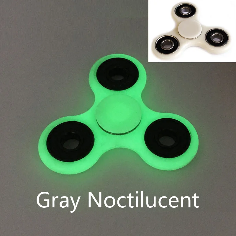 6 Color Gray Noctilucent Tri Spinner Fidget Toy ABS Plastic EDC HandSpinner ADHD Rotation Long Time