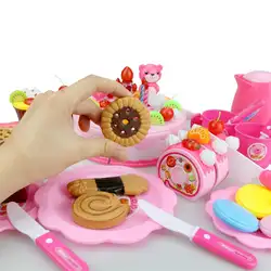 Детский игровой дом фруктовый торт режущие игрушки с волшебной наклейкой для детей Детские Ролевые Игры развивающие игрушки кухонные