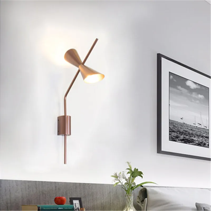 

Nordic Loft Design Led Wall Lamp Modern Creative Bar Hotel Room Living Room Bedside Light Aisle Stairs Clothes Wall Sconce