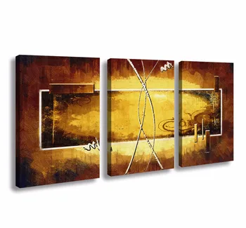 

3 Panels Framed Abstract Canvas poster Wall Art Painting Modern Home Decor Picture For Living Room