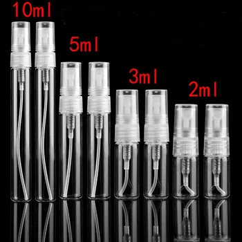 

5pcs 2ml 3ml 5ml 10ml Mini Perfume Transparent Glass Bottle Spray Empty Bottle