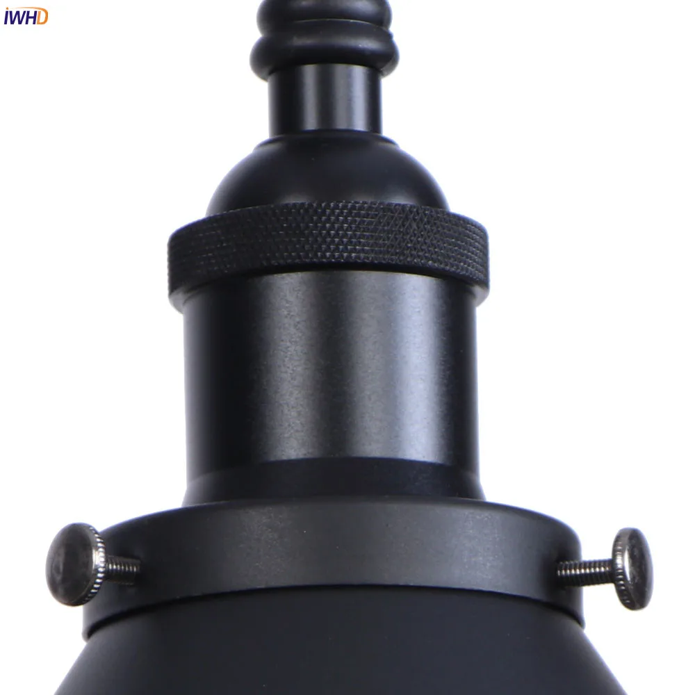 IWHD черный ретро светодиодный настенный светильник s светильники Wandlamp железные качели длинные руки винтажный настенный светильник бра Лофт стиль промышленный светильник