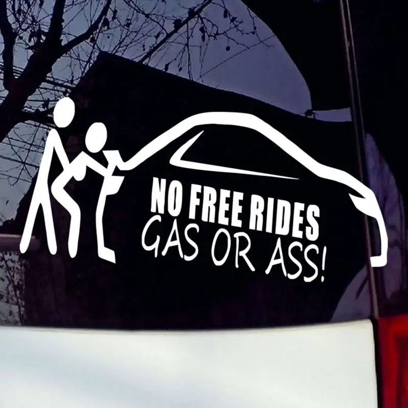 10 x New No Rides for Free Gas or Ass Car Creative Decorative Auto Decal Cartoon Reflective Body Pattern Vinyl | Автомобили и