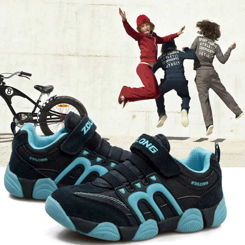 2016 Summer Children Genuine Leather Sports font b Shoes b font Casual Boys Girls Running font